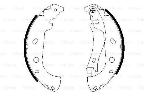 Колодки тормозные барабанные, комплект BOSCH 0 986 487 559