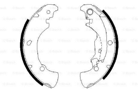 Колодки тормозные барабанные, комплект BOSCH 0 986 487 560