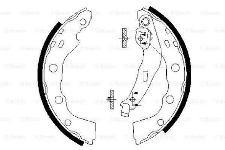 Колодки тормозные барабанные, комплект BOSCH 0 986 487 577