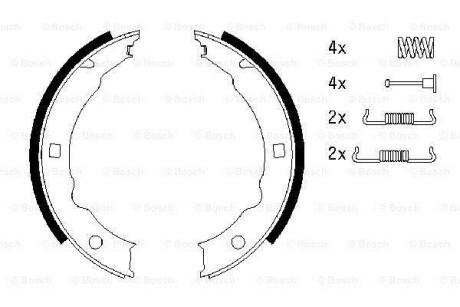 Колодки тормозные стояночного тормоза BOSCH 0 986 487 579