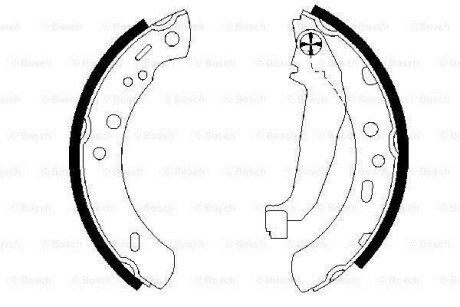 Колодки тормозные барабанные, комплект BOSCH 0 986 487 604