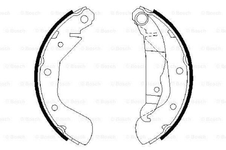 Колодки тормозные барабанные, комплект BOSCH 0 986 487 613