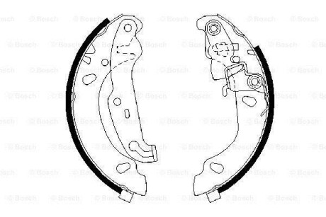 Колодки тормозные барабанные, комплект BOSCH 0 986 487 624