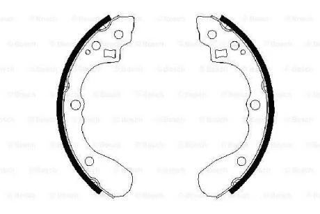 Колодки тормозные барабанные, комплект BOSCH 0 986 487 636