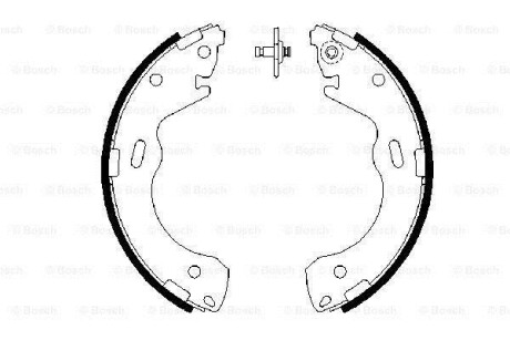 Колодки тормозные барабанные, комплект BOSCH 0 986 487 654