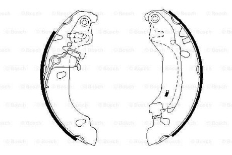 Колодки тормозные барабанные, комплект BOSCH 0 986 487 669