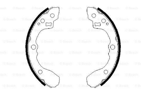 Колодки тормозные барабанные, комплект BOSCH 0 986 487 687