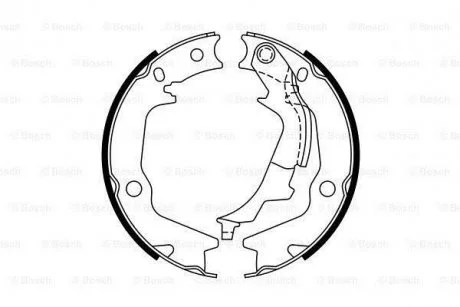 Гальмівні колодки, барабанні BOSCH 0 986 487 768