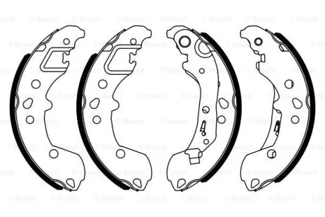 Колодки тормозные барабанные, комплект BOSCH 0 986 487 958