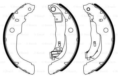 Колодки тормозные барабанные, комплект BOSCH 0 986 487 960