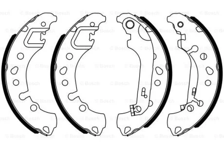 Колодки тормозные барабанные, комплект BOSCH 0 986 487 961