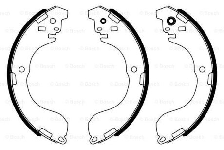 Колодки тормозные барабанные, комплект BOSCH 0 986 487 962