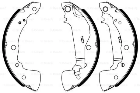 Колодки тормозные барабанные, комплект BOSCH 0 986 487 963