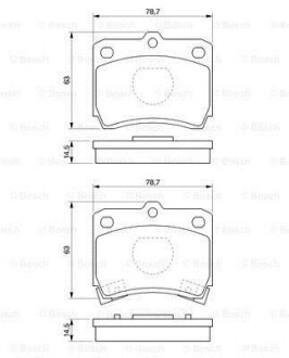 Тормозные колодки дисковые, комплект BOSCH 0 986 493 550