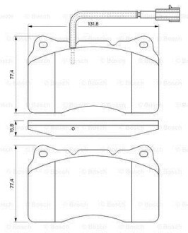 Тормозные колодки дисковые, комплект BOSCH 0 986 494 067