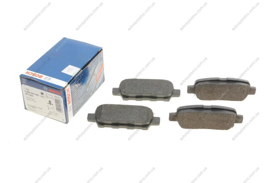 Колодки гальмівні (задні) Renault Koleos/Nissan Juke/Qashqai/X-Trail/Suzuki 08- (Akebono) BOSCH 0 986 494 090 (фото 1)