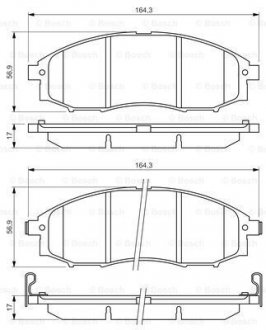 Тормозные колодки, дисковые. BOSCH 0 986 494 152 (фото 1)