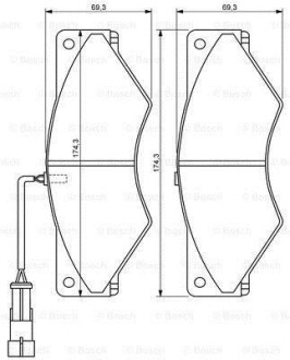 Тормозные колодки дисковые, комплект BOSCH 0 986 494 193