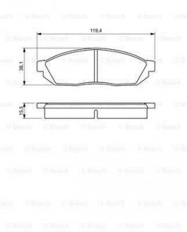 Тормозные колодки, дисковые. BOSCH 0 986 494 208