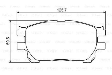 Колодки гальмівні (передні) Toyota Previa II 2.0 D-4D 01-06 BOSCH 0 986 494 212