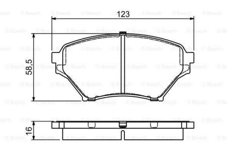 Тормозные колодки дисковые, комплект BOSCH 0 986 494 225