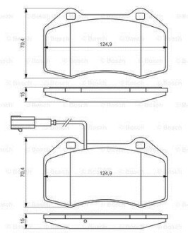 Тормозные колодки дисковые, комплект BOSCH 0 986 494 228