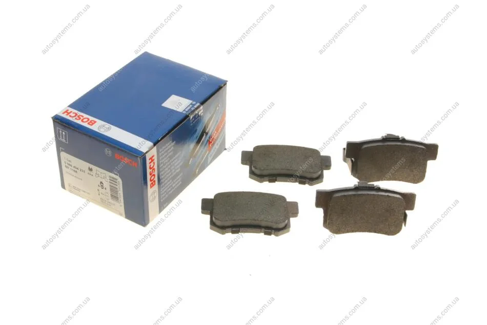 Гальмівні колодки, дискові. BOSCH 0 986 494 233 (фото 1)