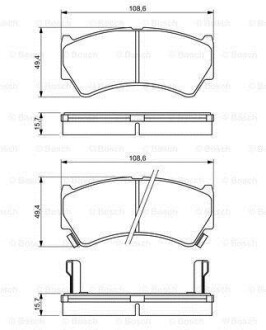 Тормозные колодки дисковые, комплект BOSCH 0 986 494 234