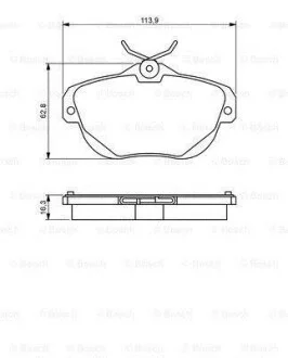 Тормозные колодки дисковые, комплект BOSCH 0 986 494 243
