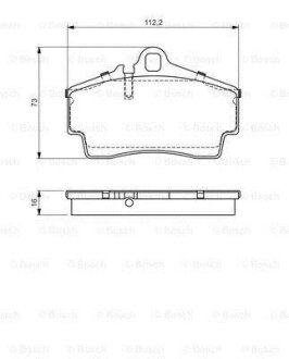 Тормозные колодки дисковые, комплект BOSCH 0 986 494 265