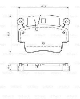 Тормозные колодки дисковые, комплект BOSCH 0 986 494 281