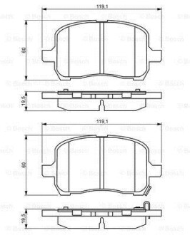 Тормозные колодки дисковые, комплект BOSCH 0 986 494 306