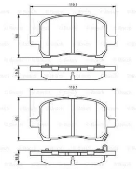Тормозные колодки дисковые, комплект BOSCH 0 986 494 306