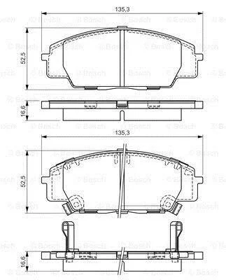 Тормозные колодки дисковые, комплект BOSCH 0 986 494 311 (фото 1)