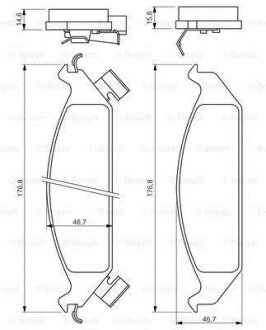 Тормозные колодки дисковые, комплект BOSCH 0 986 494 313