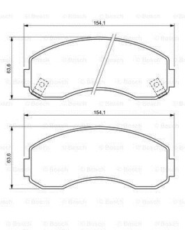 Тормозные колодки дисковые, комплект BOSCH 0 986 494 314