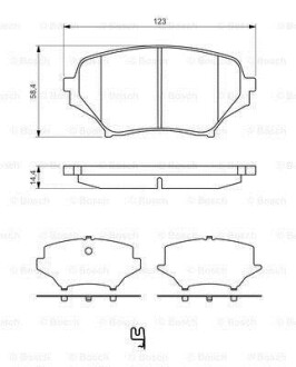 Тормозные колодки дисковые, комплект BOSCH 0 986 494 322