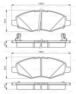 Тормозные колодки дисковые, комплект BOSCH 0 986 494 326