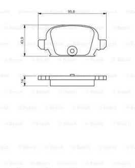 Тормозные колодки дисковые, комплект BOSCH 0 986 494 340