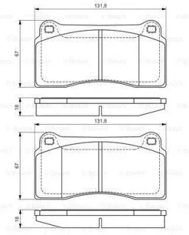 Тормозные колодки дисковые, комплект BOSCH 0 986 494 353