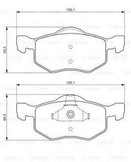 Колодки гальмівні (передні) Ford Maverick 2.0/3.0 01- BOSCH 0 986 494 361