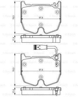 Тормозные колодки дисковые, комплект BOSCH 0 986 494 364