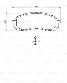 Тормозные колодки дисковые, комплект BOSCH 0 986 494 373