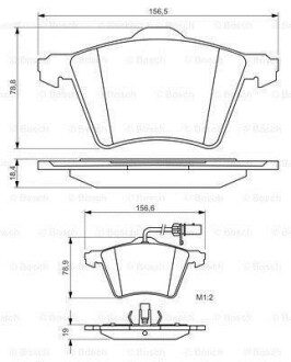 Тормозные колодки дисковые, комплект BOSCH 0 986 494 415