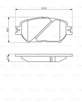 Тормозные колодки дисковые, комплект BOSCH 0 986 494 418