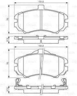 Колодки гальмівні (передні) Hyundai Elantra 00-06 BOSCH 0 986 494 426