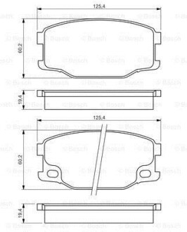 Тормозные колодки дисковые, комплект BOSCH 0 986 494 442