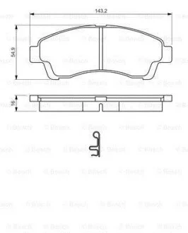 Тормозные колодки дисковые, комплект BOSCH 0 986 494 503