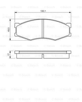 Тормозные колодки дисковые, комплект BOSCH 0 986 494 541