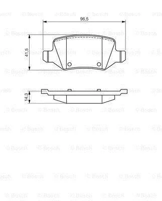 Тормозные колодки дисковые, комплект BOSCH 0 986 494 569 (фото 1)